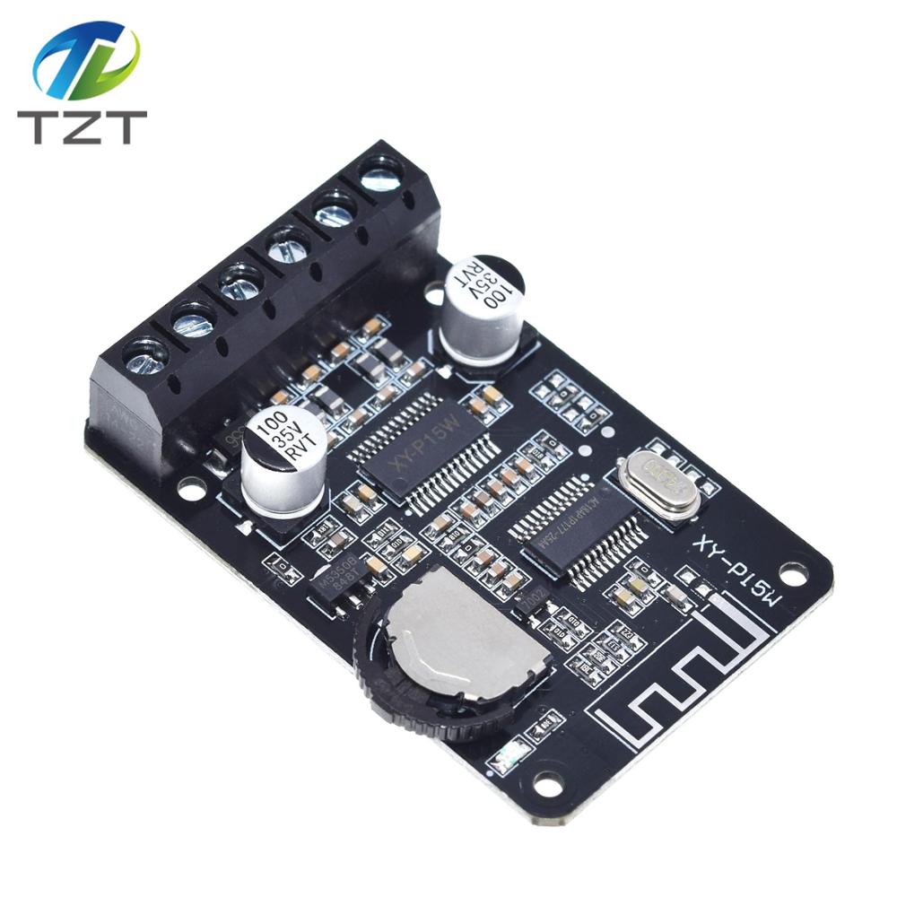TZT 10W/15W/20W Stereo Bluetooth Power Amplifier Board 12V/24V High Power Digital Amplifier Module XY-P15W
