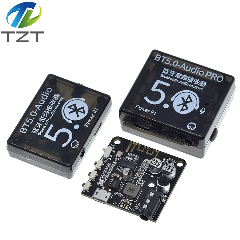 TZT Mini Bluetooth 5.0 Decoder Board Audio Receiver BT5.0 PRO MP3 Lossless Player Wireless Stereo Music Amplifier Module With Case