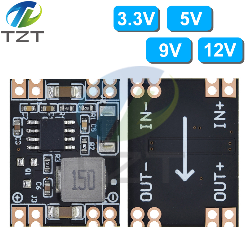 TZT DC-DC 3A Buck Step-down Power Supply Module 5V-12V 24V to 5V 3.3V 9V 12V Fixed Output High-Current  Replace LM2596