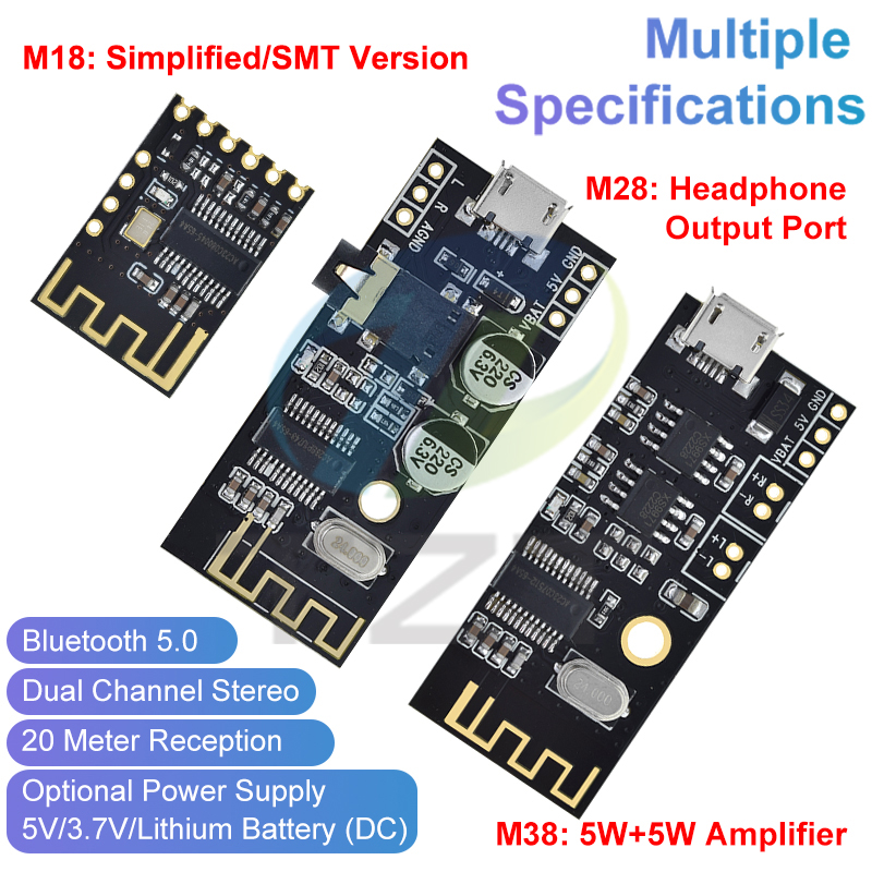 TZT MH-MX8 M18/M28/M38 Wireless Bluetooth MP3 Audio Receiver board BLT 4.2 Mp3 lossless decoder