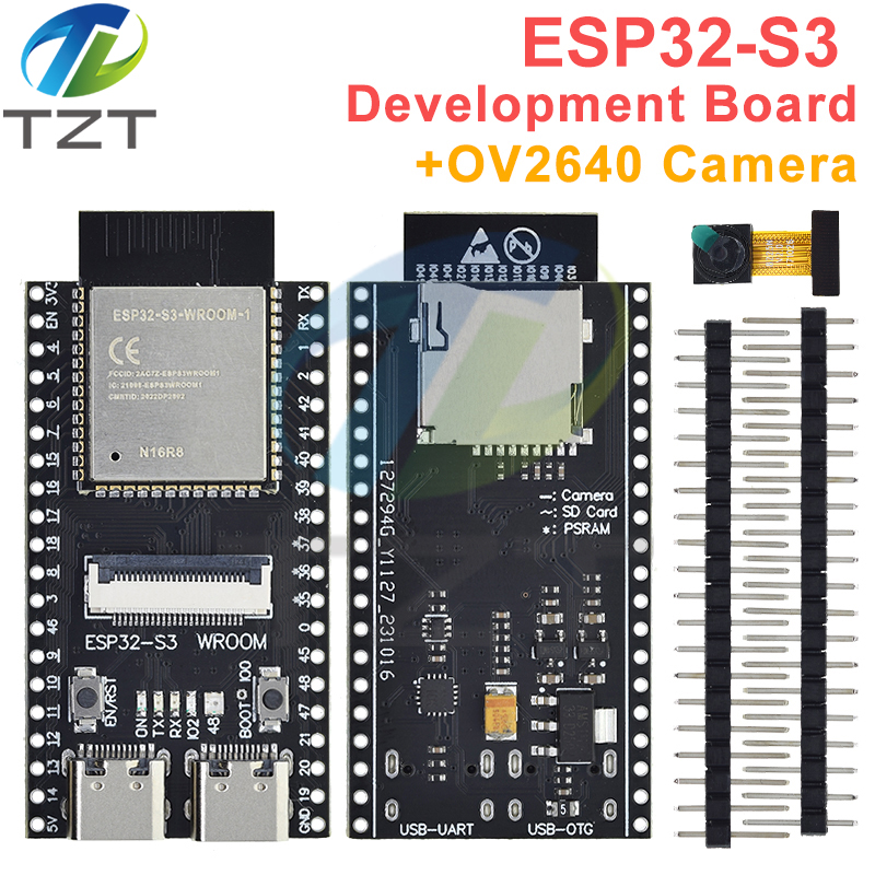 TZT ESP32-S3 WROOM N16R8 CAM Development Board WiFi+Bluetooth Module OV2640 Camera