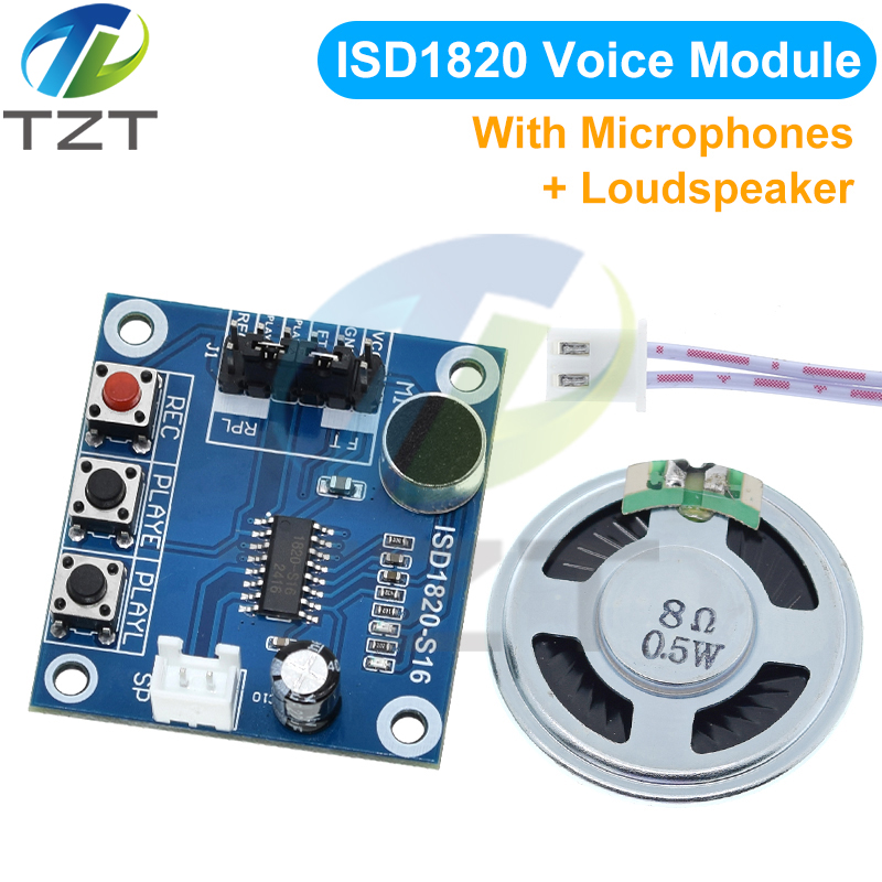TZT ISD1820 recording module with Microphones + Loudspeaker voice module telediphone module board for arduino