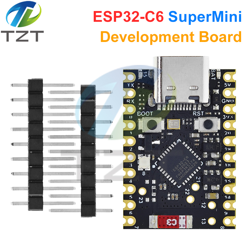 TZT ESP32-C6 SuperMini Development Board Microcontroller Programming Learning Controller Core Board