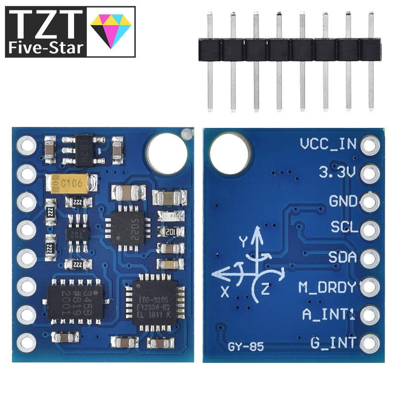 TZT GY-85 BMP085 Sensor Modules 9 Axis Sensor Module (ITG3205 +ADXL345 + QMC5883L) ,6DOF 9DOF IMU Sensor