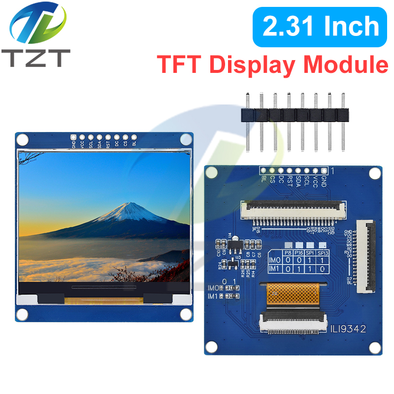 2.31 Inch 8PIN SPI 262K Color TFT LCD Display Screen Module ILI9342 Controller 320*240 (RGB) For Arduino