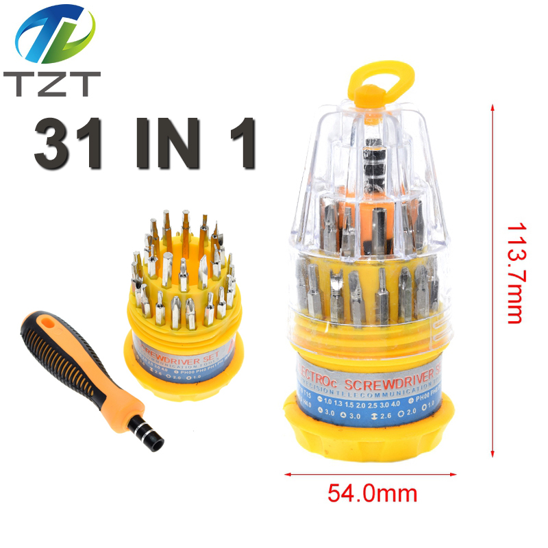 31PC Pagoda Type Universal Screwdriver Multitool Hand Tool Tool Set Dismountable Antiskid Handle  Multifunction Repair