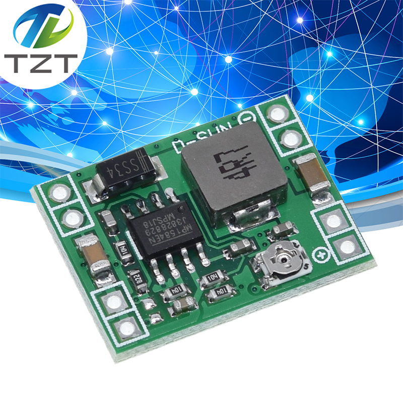 TZT MP1584EN Ultra-small size DC-DC step-down power supply module 3A adjustable step-down module super LM2596  XM1584