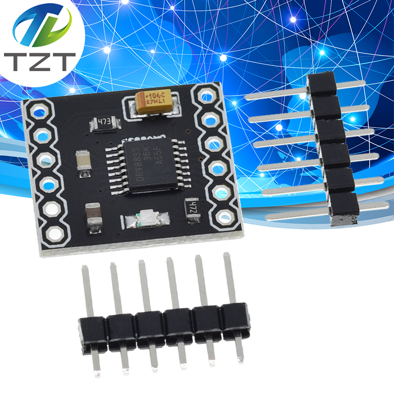 DRV8833 2 Channel DC Motor Driver Module Board 1.5A 3V-10V H-Bridge 4-Wire Step Motor Overcurrent Protection Step Motor Drive