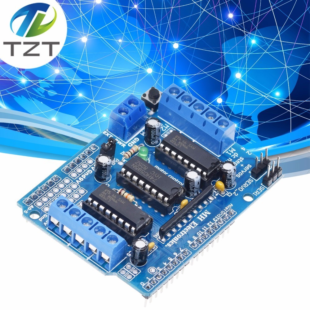 TZT L293D motor control shield motor drive expansion board FOR Arduino motor shield