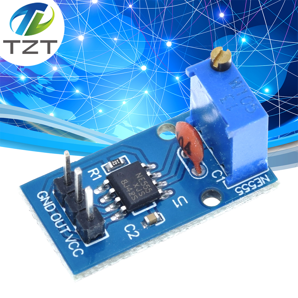 DC 5V 12V NE555 Adjustable Resistance Frequency Pulse Generator Module Single Channel Output for Arduino Smart Car