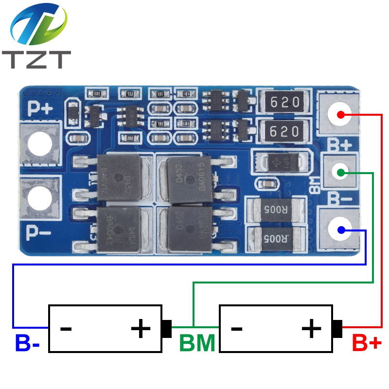 2S 10A 7.4V 18650 lithium battery protection board 8.4V balanced function/overcharged protection