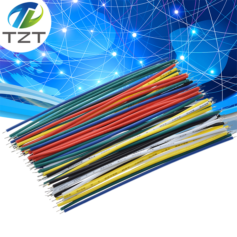 10PCS Tin-Plated Breadboard PCB Solder Cable 24AWG 10CM Fly Jumper Wire Cable Tin Conductor Wires 1007-24AWG Connector Wire