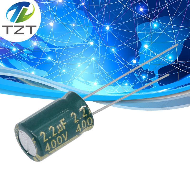 20PCS Higt quality 400V2.2UF 8*12mm 2.2UF 400V 8*12 Electrolytic capacitor