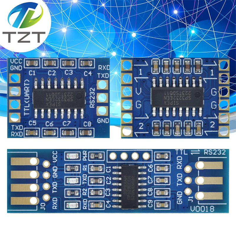 TZT RS232 SP3232 TTL to RS232 Module RS232 to TTL Brush Line Serial Port Module