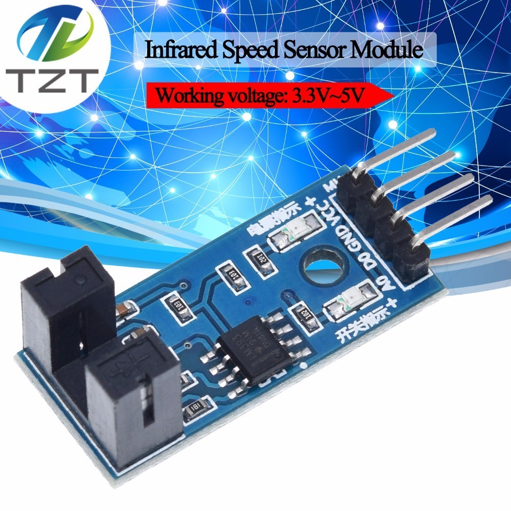 IR Infrared Slotted Optical Speed Measuring Sensor Optocoupler Module For Motor Test PIC AVR Speed module
