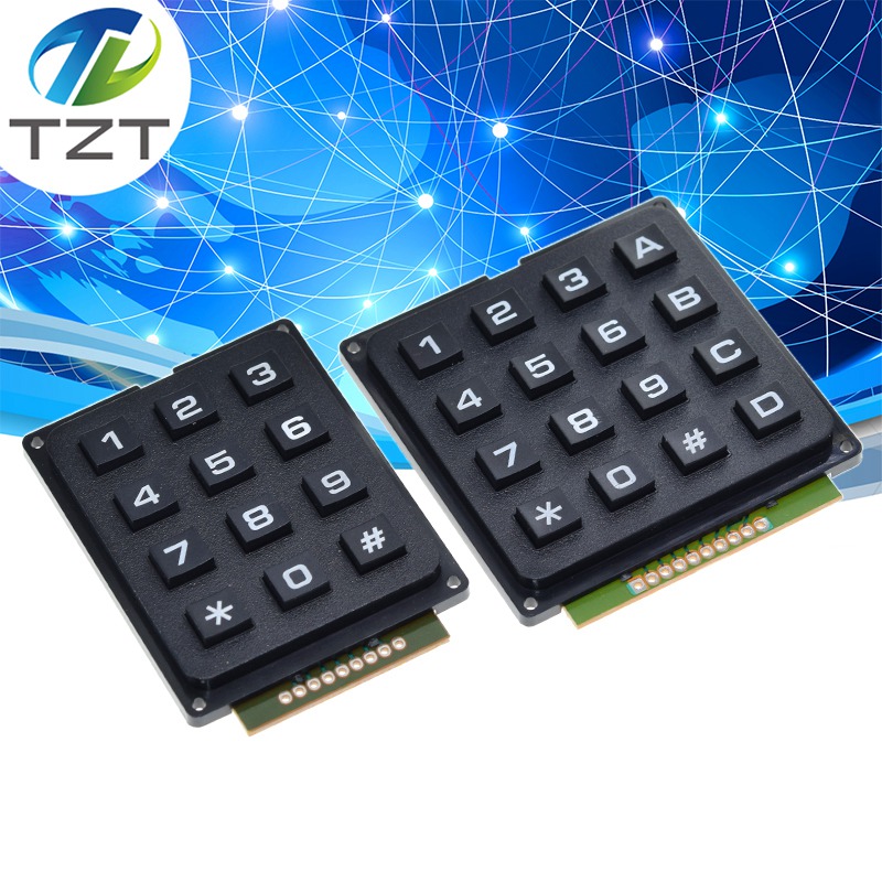 3*4 4*4 Matrix Switch Keyboard Keypad Array Module ABS Plastic Keys 4x4 3x4 12 16 Key Button Membrane Switch DIY Kit for Arduino