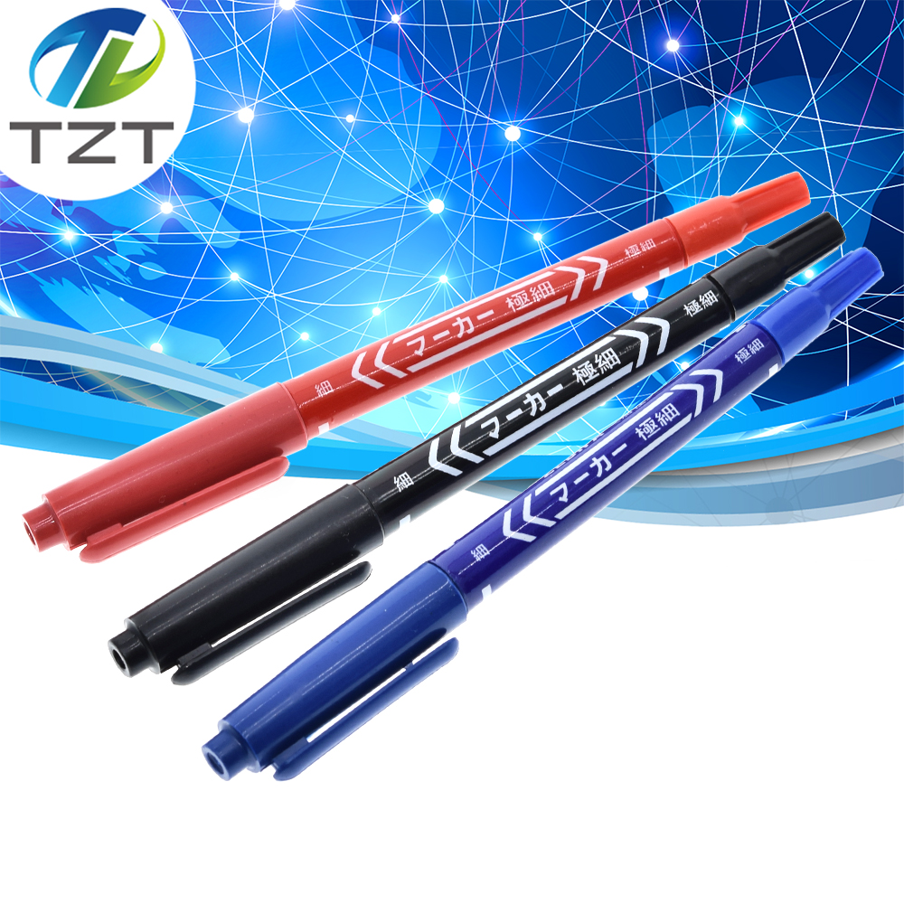 TZT Smart Electronics CCL Anti-etching PCB circuit board Ink Marker Double Pen For DIY PCB