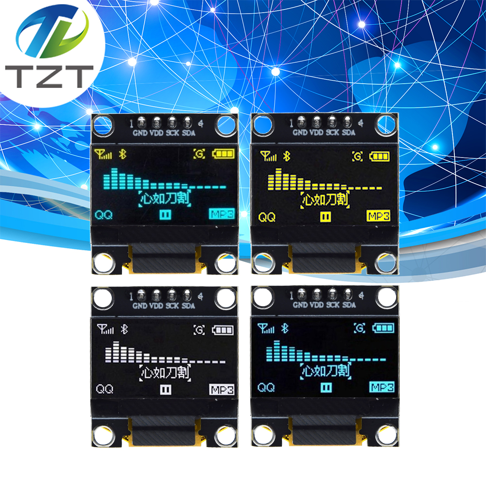 10pcs White Blue color 0.96 inch 128X64 OLED Display Module Yellow Blue OLED Display Module For arduino 0.96 IIC SPI Communicate