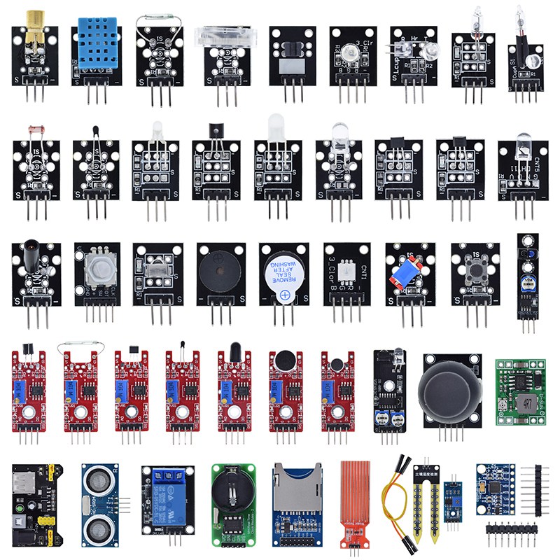 TZT For Arduino 45 Kinds of Sensors Digital Temperature Humidity RGB LED Soil Buzzer Sound Ultrasonic Sensor Module UNO R3