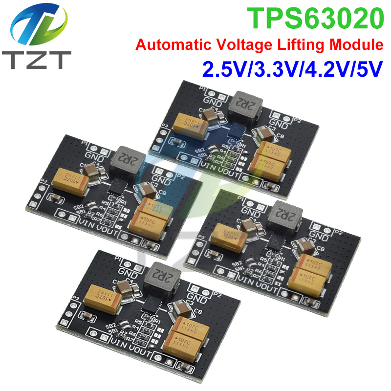 Module Électronique Boost/Buck Automatique TPS63020 - Entrée 1.8-5.5V, Sortie 5V 0.9A - Faible Ondulation, Pour Microcontrôleurs (STM32, ESP32)