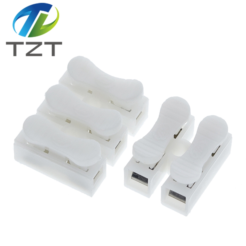 TZT 10PCS 2 3 Pins Electrical Cable Connectors CH2 CH3 Quick Splice Lock Wire Terminals Set 17x14x11mm