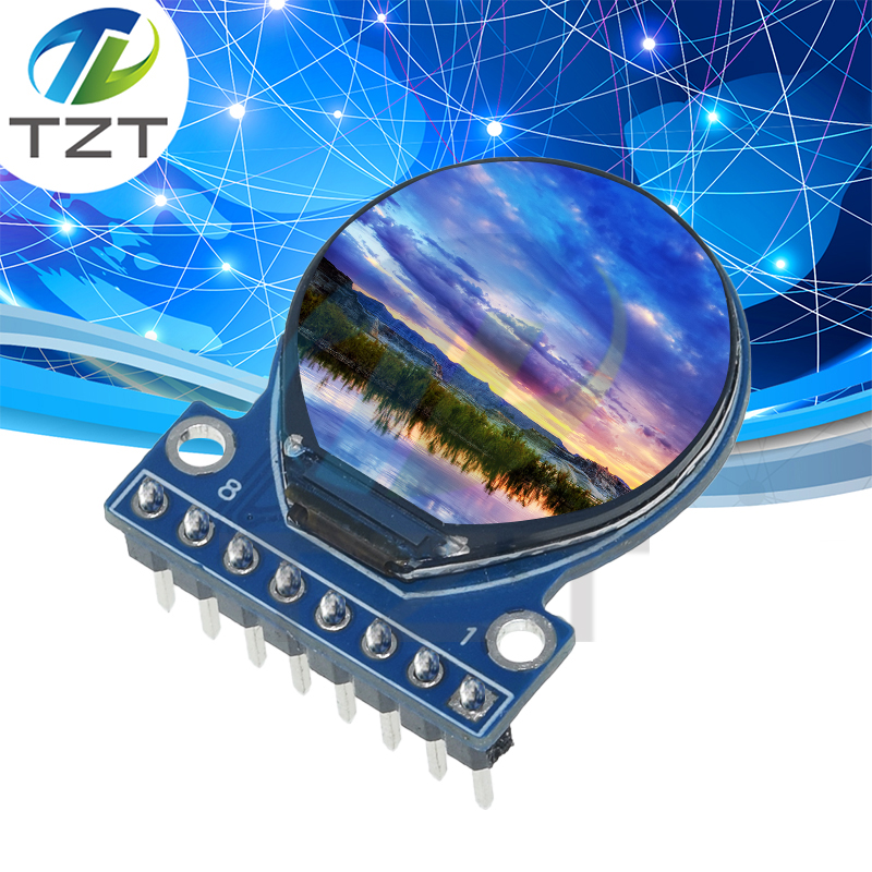 TZT TFT Display 0.71 Inch TFT LCD Display Module Round RGB 160*160 GC9A01 Driver 8PIN SPI Interface 160x160 PCB For Arduino