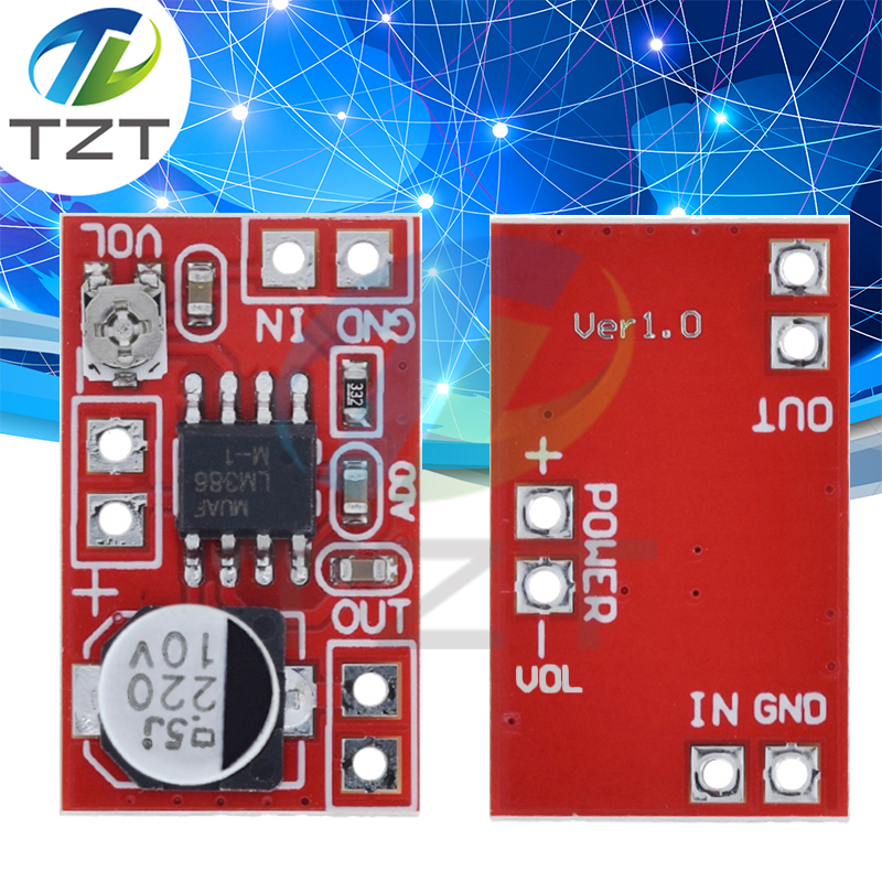 TZT DC 5V-12V Micro Electret Amplifier MIC Condenser Mini Microphone Amplifier Board