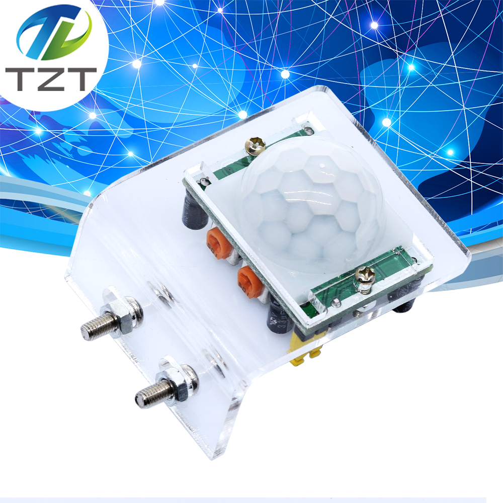 HC-SR501 Adjust Infrared IR Pyroelectric Infrared PIR module Motion Sensor Detector Module HC-SR501 Bracket For Arduino Diy Kit