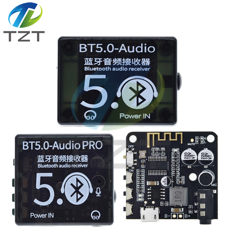 TZT Mini Bluetooth 5.0 Decoder Board Audio Receiver BT5.0 PRO MP3 Lossless Player Wireless Stereo Music Amplifier Module With Case