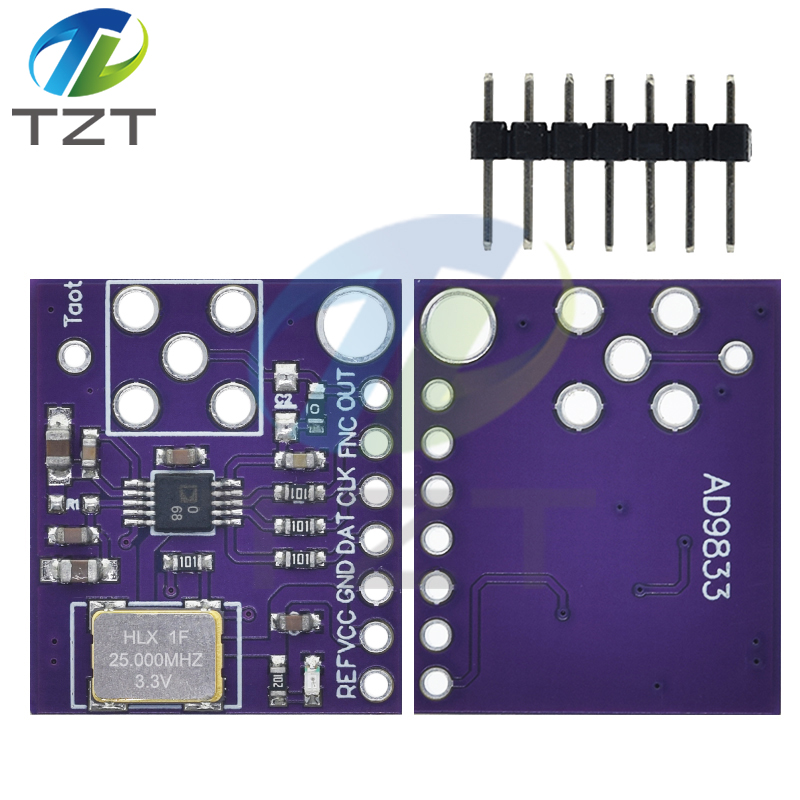 TZT AD9833 AD9833BRMZ Programmable Microprocessor 0-12.5MHZ Sine Square DDS Signal Generator Module Serial Interface Module