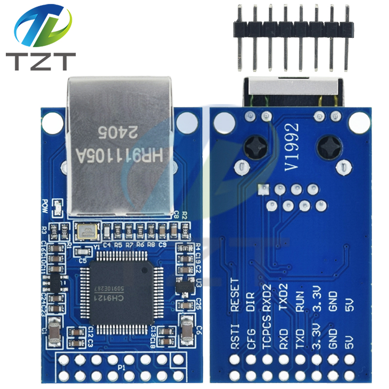 CH9121 Network Module UART Serial port to Ethernet module serial server network module TCP/IP 51/STM32 3.3V 5V