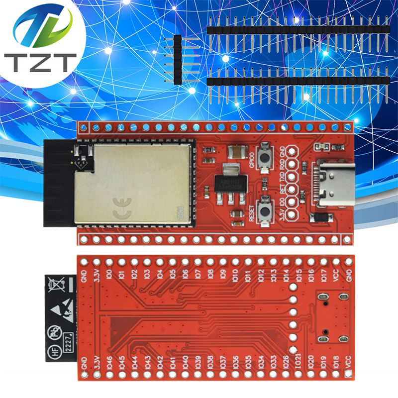 TZT Type-C USB ESP32-S2-WROOM ESP32-S2 Development Board Wi-Fi MCU Module Wireless Module 32-bit Single Core For Arduino STM ESP8266