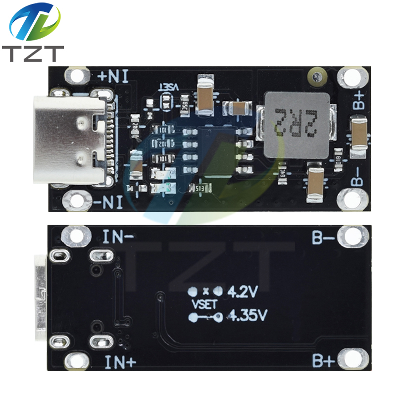 TZT Type-C USB Input High Current 3A Polymer Ternary Lithium Battery Quick Fast Charging Board IP2312 CC/CV Mode 5V To 4.2V QC3.0