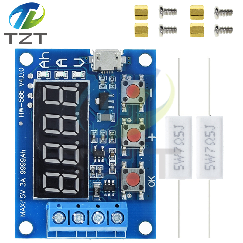 TZT ZB2L3 Li-ion Lithium Lead-acid Battery Capacity Meter Discharge Tester Analyzer