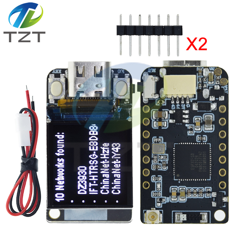 TZT T-QT V1.1 ESP32-S3 GC9107 0.85 Inch LCD Display Module Development Board WIFI Bluetooth Full Color IPS 128*128 Screen