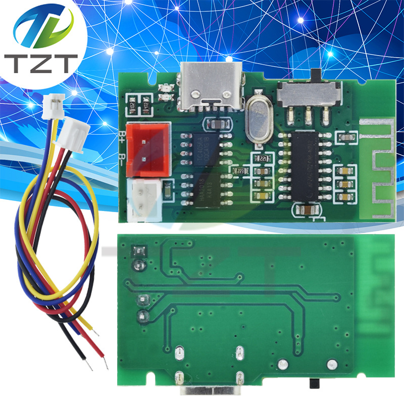 TZT 4 OHMS 3W Mono bluetooth Power Amplifier Board Battery Charging Function 3.7V Lithium battery bluetooth module