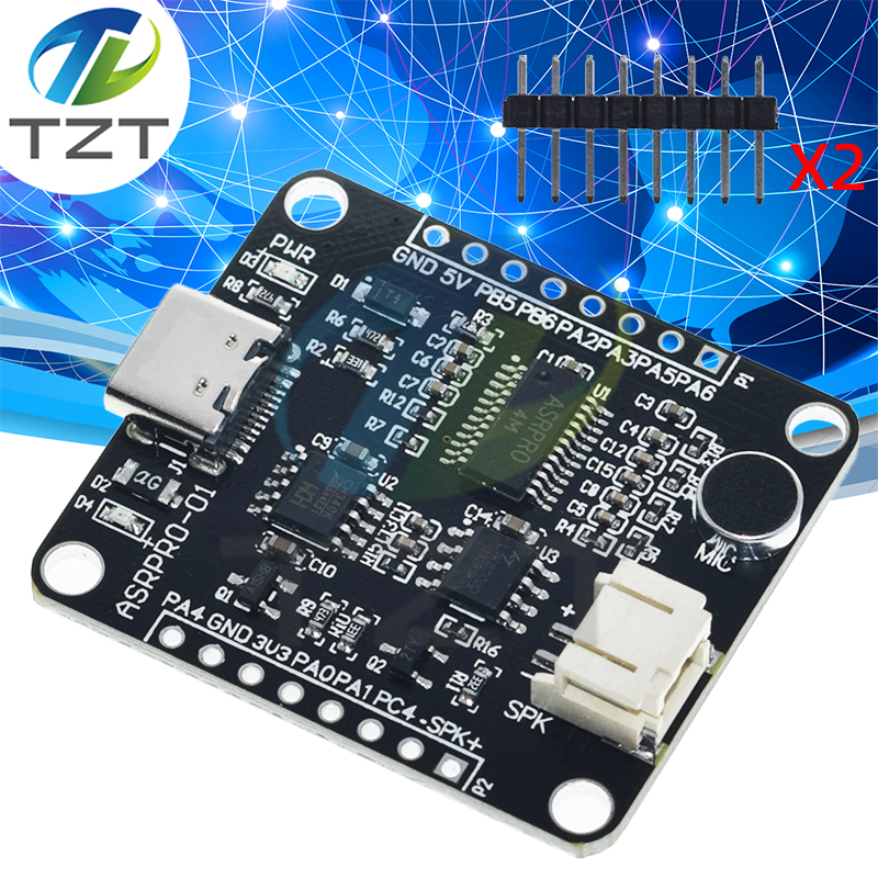 TZT ASR-PRO Voice Intelligent Speech Recognition Control Module AI Offline Recognition development board custom terms