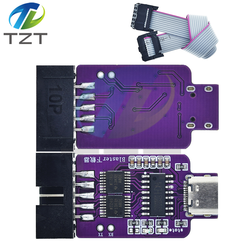 TZT DC 1.2V-3.3V Type-C USB blaster downloader For ALTERA CPLD/FPGA JTAG Altera programmer For arduino