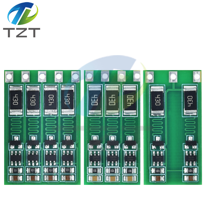 TZT 2S 3S 4S Balance Board 8.4V 12.6V 16.8V 18650 Polymer Li-ion lithium Battery balancer BMS 100mA balanced current
