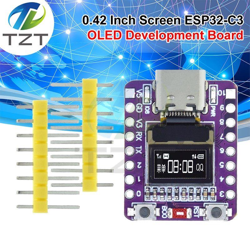 ESP32-C3 OLED Development Board With 0.42 Inch OLED Module Wifi+Bluetooth ESP32  Development Board