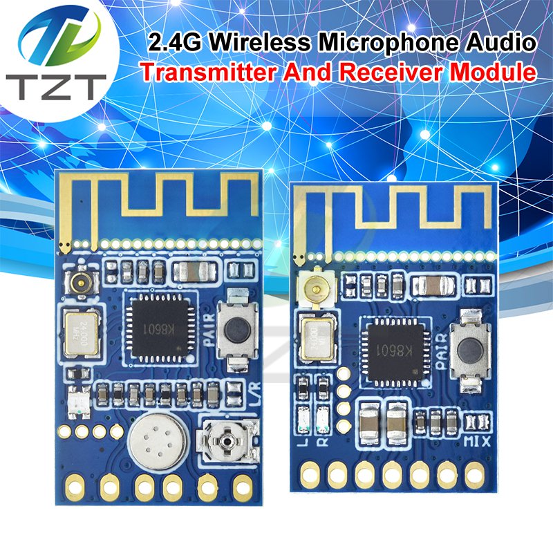 2.4G Wireless Microphone Audio Signal Transceiver Module Board 3.3-5.0V Receiving And Transmitting Module