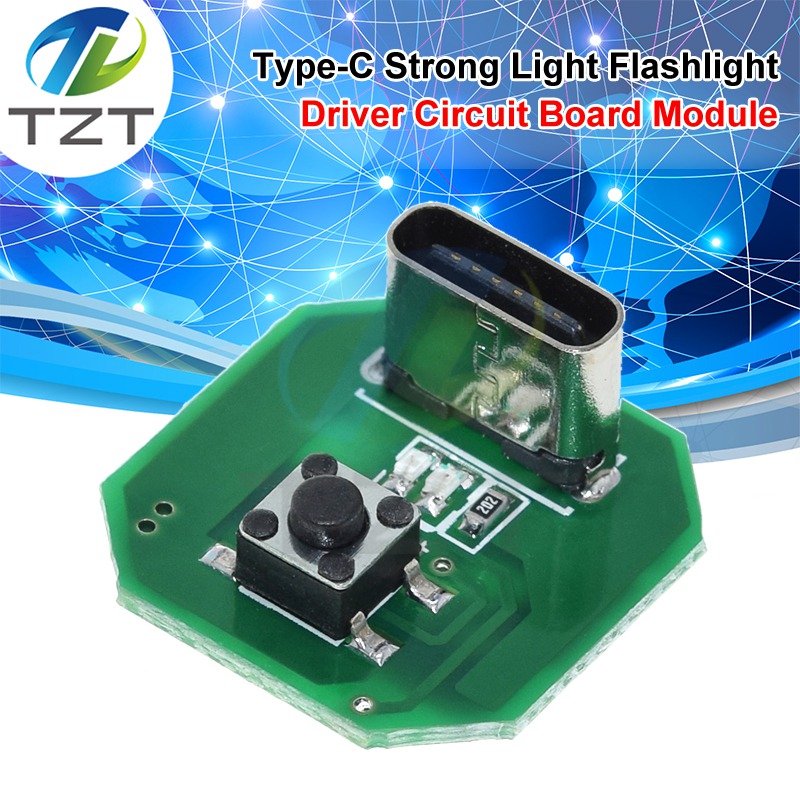 Flashlight Drive Board DIY Circuit Board TypeC Charging Port Charging And Discharging Module For 10W Watt