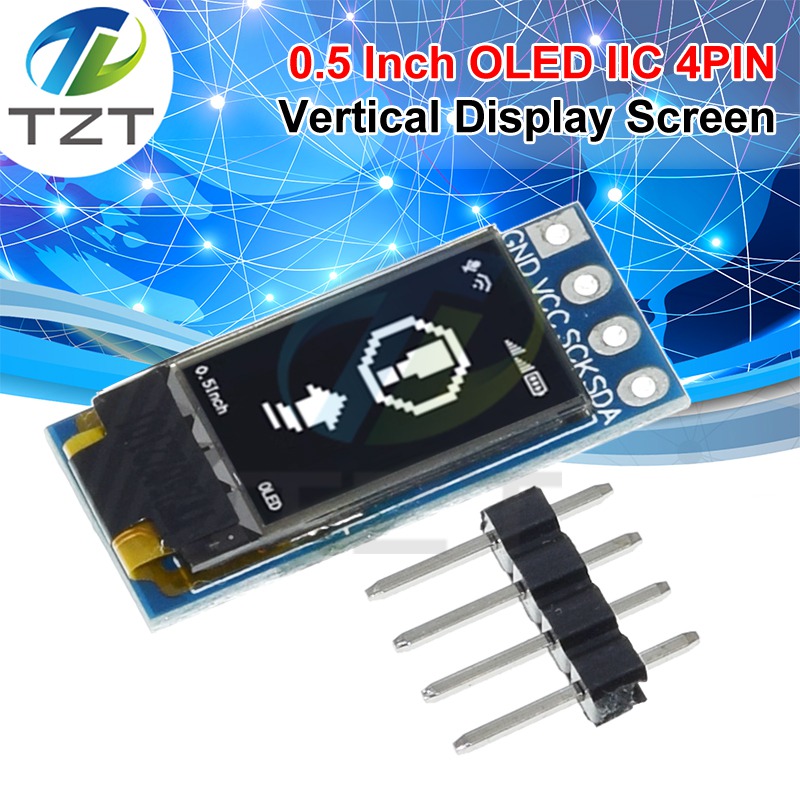 0.5 Inch OLED Display Screen Module CH1115 48x88 Display High Brightness I2C Vertical Module For Arduino/RPi DIY Projects