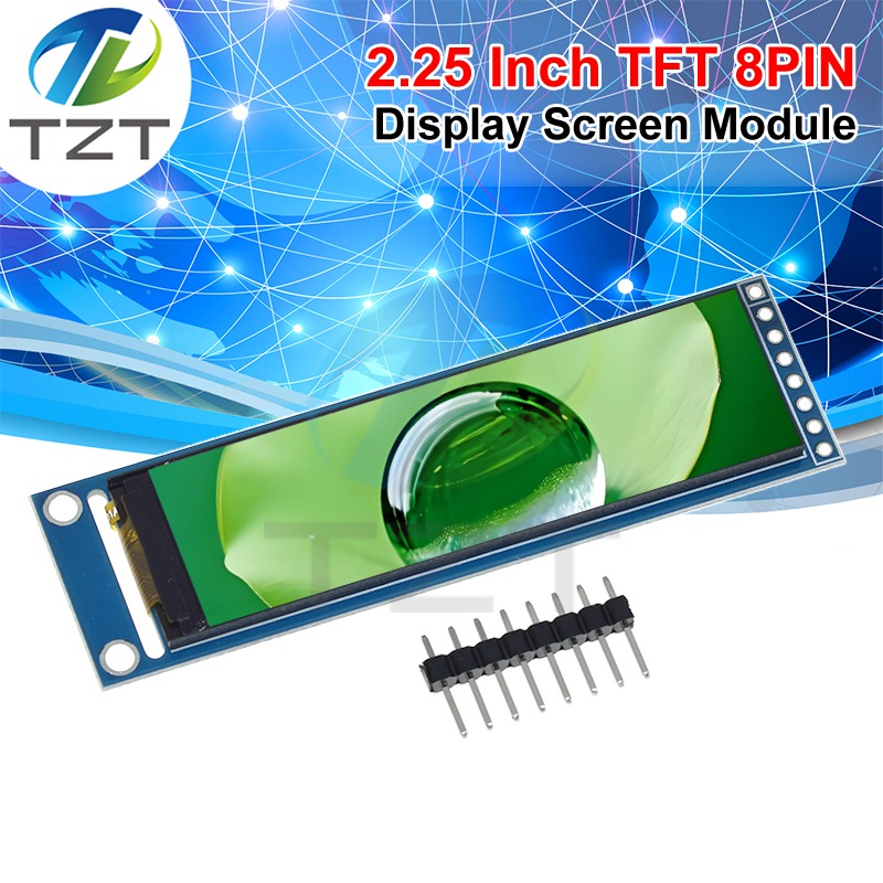 TZT 2.25 Inch IPS Full Angle TFT Display Screen LCD Screen Color Display Module SPI Serial Port High-definition 76X284 ST7789