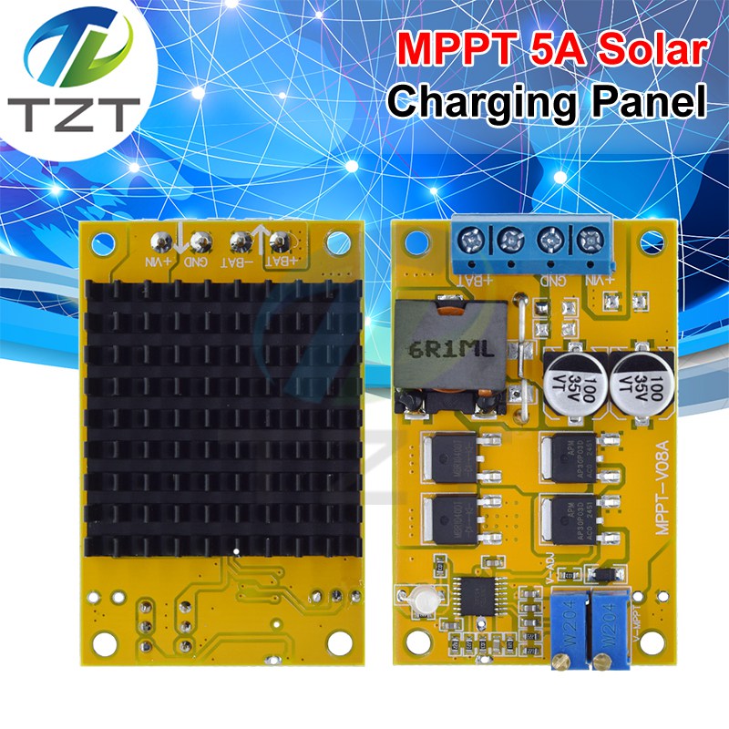 TZT 5A MPPT Solar Panel Regulator Controller Solar Charging Control Panel Battery Charging 9V 12V 24V Auto Switch