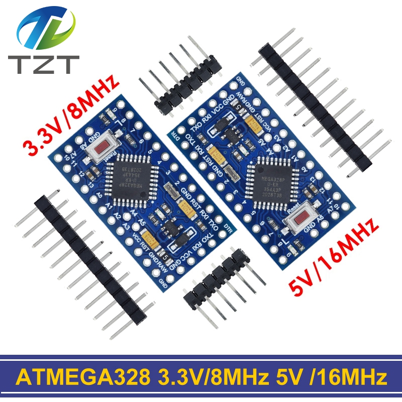 Pro mini Atmega328P Pro Mini 328 Mini ATMEGA328 3.3V 8MHz 5V 16Mhz for Arduino Compatible Nano CP2102 FT232RL