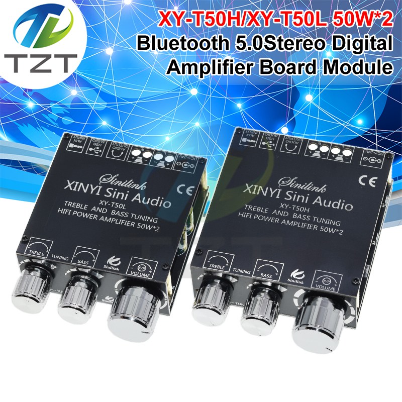 XY-T50H XY-T50L TPA3116D2 2x50W Bluetooth 5.0 Subwoofer HIFI Speaker Dual Channel Digital Audio Power Amplifie Board Stereo AMP