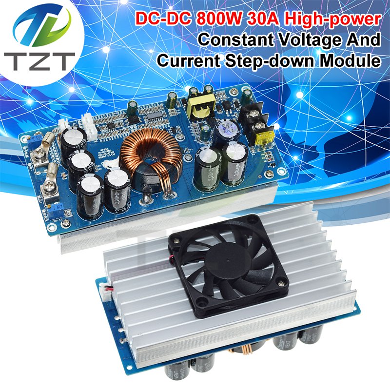 800W High Power DC-DC Buck Converter 30A solar stabilizers CV CC Step-Down power supply adjustable DC20V-70V voltage regulators