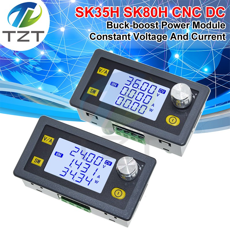 35W/80W DC DC Buck Boost Converter CC CV Adjustable DC Voltage Regulator Power Supply Step Down Stabilized Module 6-36V 5-30V