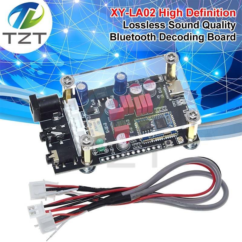 DC8-24V XY-LA02 Qualcomm QCC5125 + PCM5102A Bluetooth Audiophile Bluetooth 5.1 Decoder Board APTX LDAC Lossless HD Sound Quality